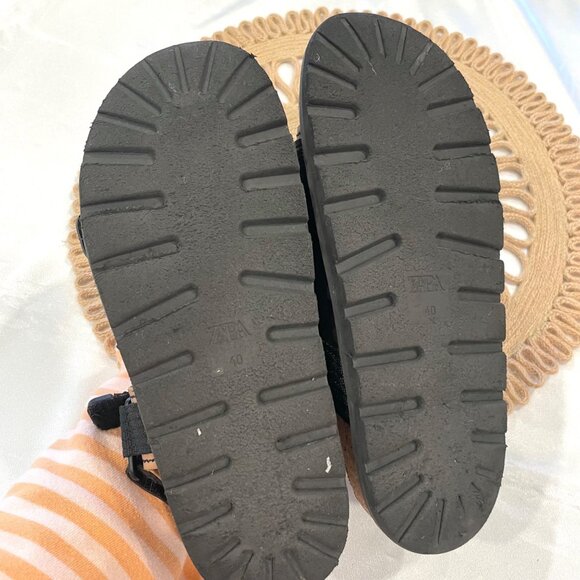 Zara Technical Sport Sandals Size EU 40 Black Tan Strappy - Picture 13 of 14